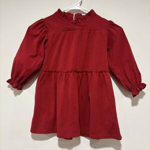 Vignette Dress‎ Red Tiered Christmas Holiday Ruffle Girls Size 3 Years 3T